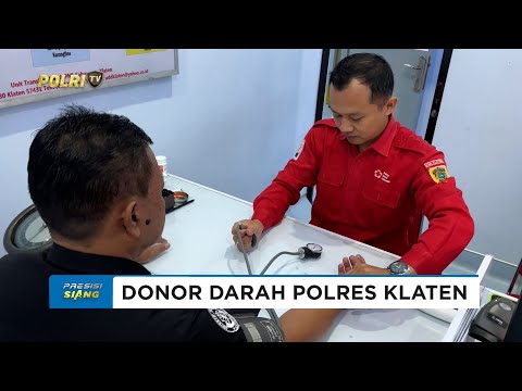 POLRES KLATEN BERSAMA AWAK MEDIA DAN MASYARAKAT IKUTI DONOR DARAH PERINGATI HUT KE-74 HUMAS POLRI