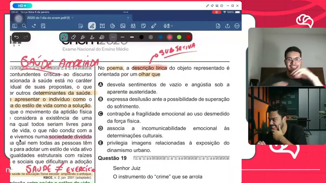 Resolução em Vídeo — Questão 18 ENEM 2020