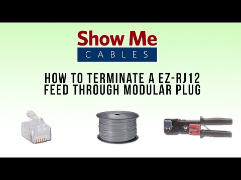 How to Terminate a  EZ-RJ12 and EZ-RJ11 Feed Through Modular Plug - Round Cable #563