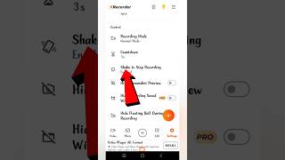 Xrecorder Me Shake To Stop Recording Kaise Hataye | Off Shake To Stop Recording In Xrecorder |
