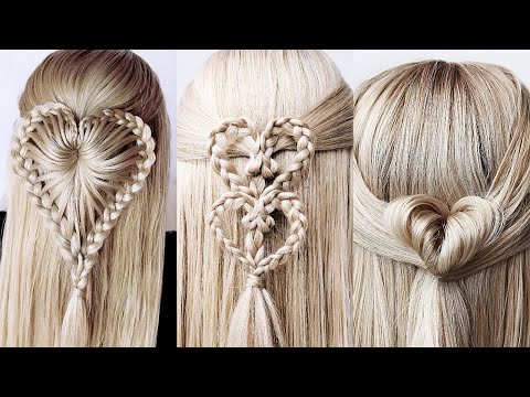 ❤️ 6 EASY Braided Heart Hairstyles for Girls ❤️ Braids...