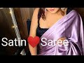Satin Saree Aunty 004 Satin Satinsaree Saree Teluguaunty Saree