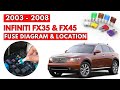 Infiniti FX35 FX45 2003 To 2008 Fuse Box Diagrams Location Guide