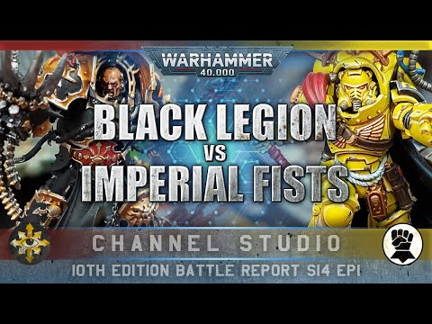 Imperial Fists Space Marines vs Black Legion Warhammer 40K Battle Report 10th Edition 2000pts