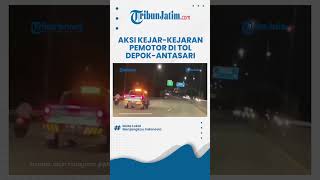 Meliuk Lewati Petugas, Viral Aksi Kejar-kejaran Pengendara Motor di Tol Depok Antasari