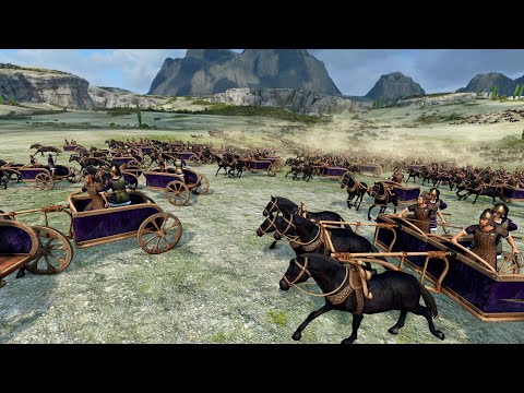 700 CHARIOTS vs 18000 MOB - Total War TROY