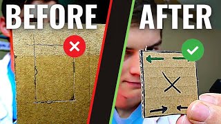 How to Cut Cardboard Like a PRO! (5 tips for easy, clean cuts)
