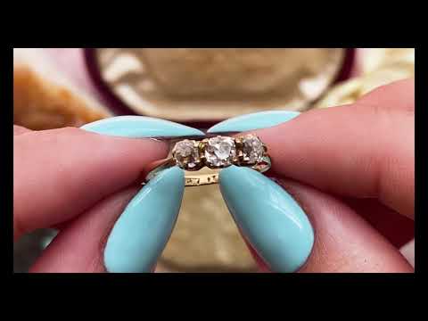 Antique 18ct Gold Diamond Trilogy Ring (0.45ct) #8353