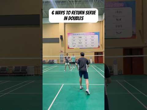 6 Ways to return serve in doubles #badminton #badmintontraining