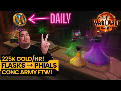 How I Make 225K Gold PER HOUR in WoW Retail - Concentration Alt Army Pivot to Phials for Midnight!