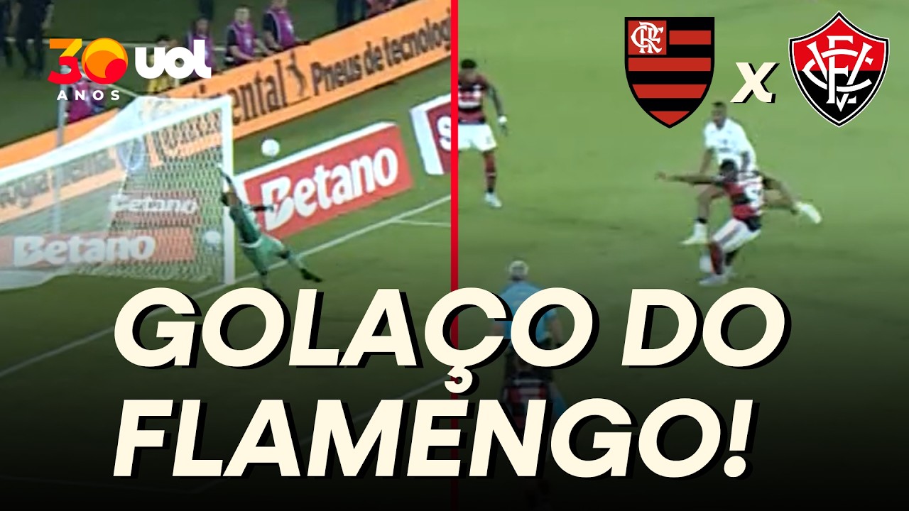 QUE GOLA�O! EVERTTON ARA�JO ACERTA CHUTA�O E FLAMENGO ABRE O PLACAR CONTRA O VIT�RIA NO MARACAN�