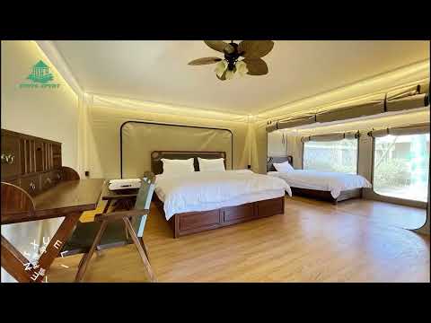 43 Sqm Living Tent With Bathroom for 2 Persons | Canvas Wall Tent for Glamping