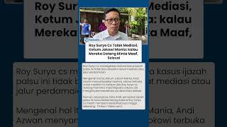 Buka Suara! Roy Suryo Cs Tolak Mediasi, Ketum Jokowi Mania: Kalau Mereka Datang Minta Maaf, Selesai