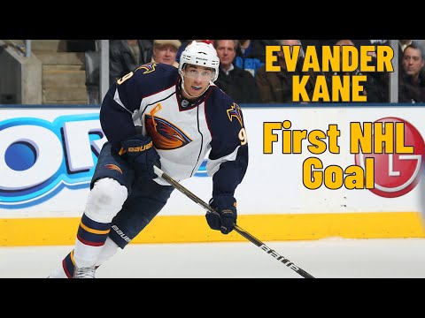 Evander Kane #9 (Atlanta Thrashers) first NHL goal Oct 8, 2009 (Classic NHL)