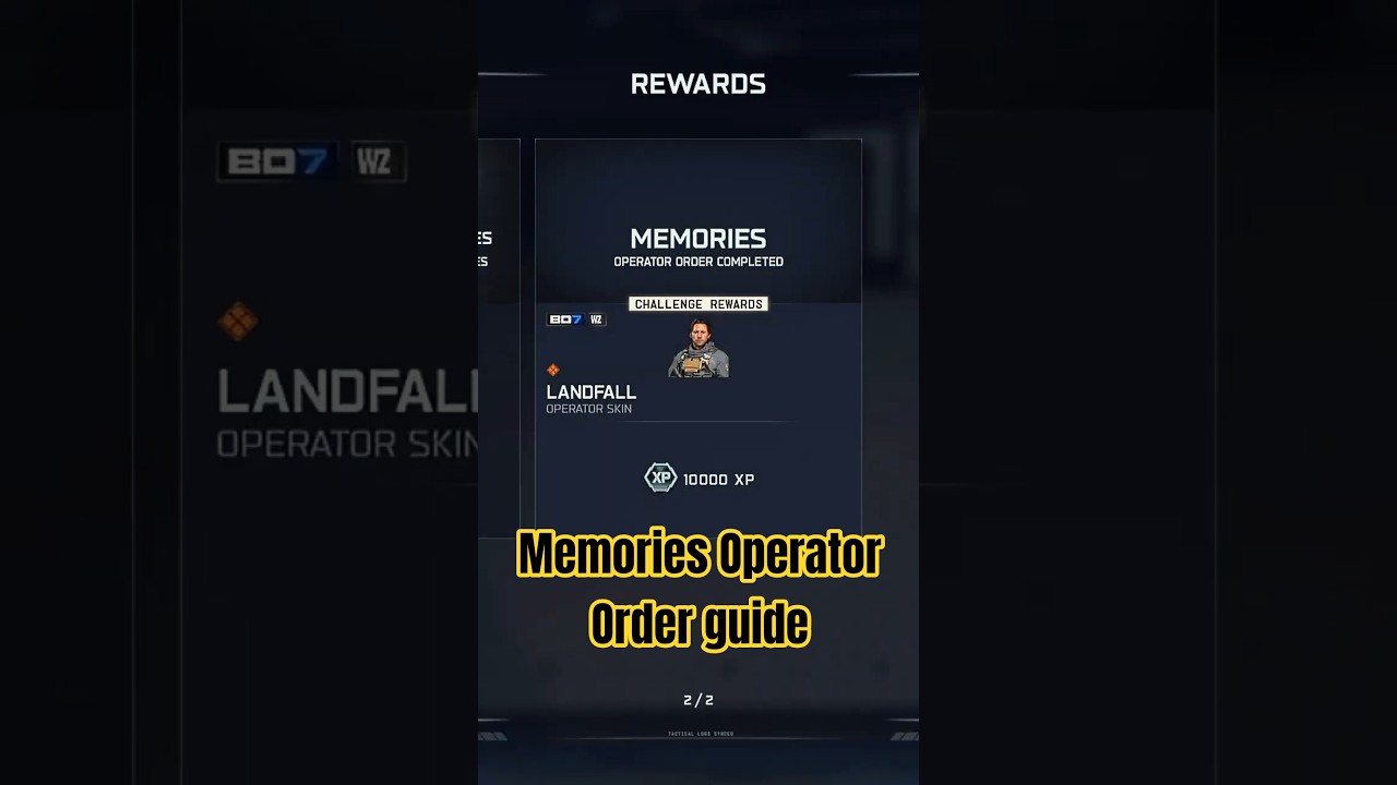 Call of Duty Black Ops Royale Memories Operator Order SECRET skin guide! #callofduty #warzone #cod - YouTube