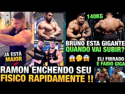 RAMON ESTA CRESCENDO RÁPIDO - 140KG NO OFF, BRUNO SANTOS ENORME + ELI FIBRADO E GIGA