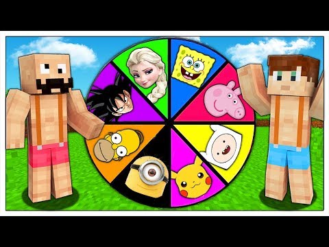 LA RUOTA DELLA FORTUNA DEI CARTONI ANIMATI! - Minecraft ITA