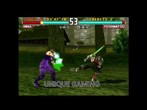 Nina Williams with  Jin Kazama  Best moves  Gameplay Tekken 3 Arcade Versio