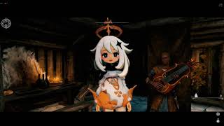Paimon Follower Skyrim SE [English voice and translation by SunJeong]