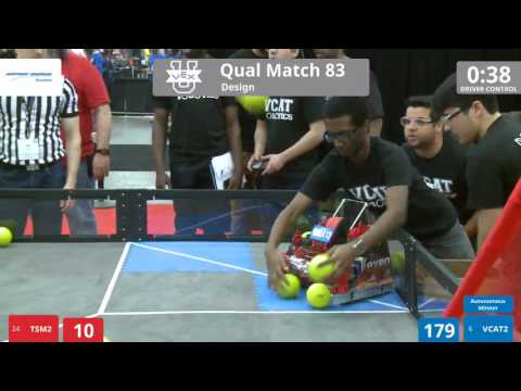 VEX Worlds 2016 - VEX U - Design - Qual 83 (TSM2) 208 vs 311 (VCAT2)