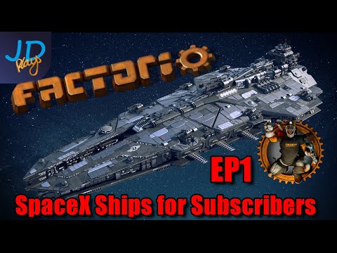 Ep1 SpaceX Ships for Subscribers ⚙️ Factorio SubX ⚙️ Gameplay, Lets Play