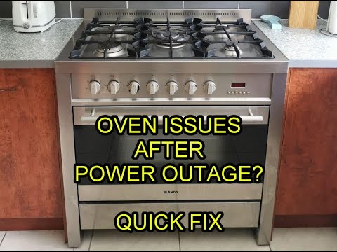 Oven issues after power outage