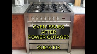 Oven issues after power outage