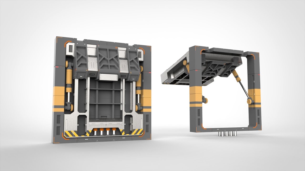 Sci fi door 13 3D Model
