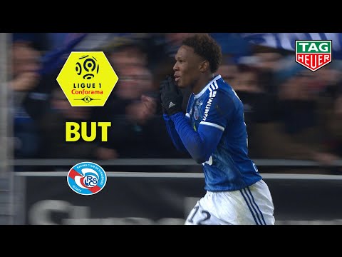 But Lebo MOTHIBA (45' +2) / RC Strasbourg Alsace - Nîmes Olympique (4-1)  (RCSA-NIMES)/ 2019-20