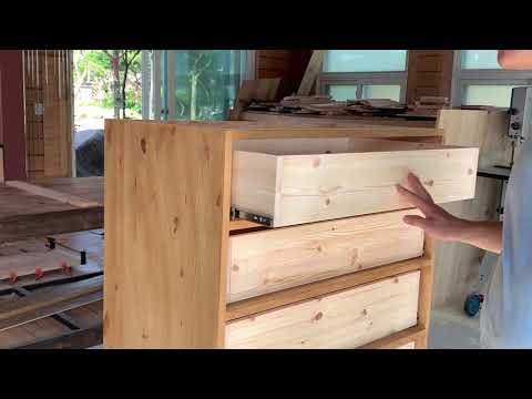 [Woodworking] DRESSER MAKING / Chest Of Drawers With Recessed Drawer Pull