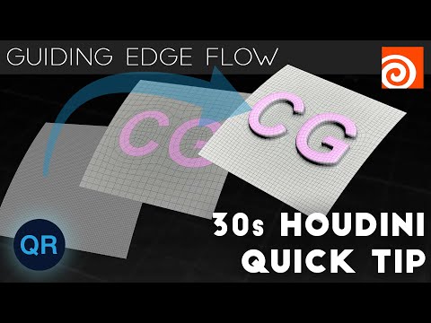 Houdini 30s Quick Tip #15 - Guiding Edge Flow With Exoside Quad Remesher