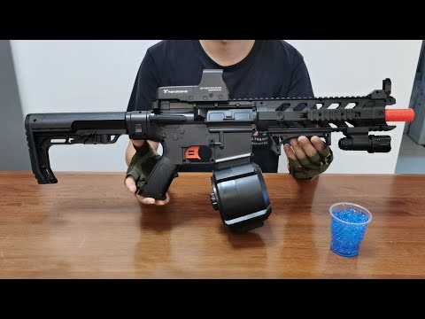 M4 Gel Blaster with Drum Unboxing 2022 - Electric Splatter Ball Toy Gun