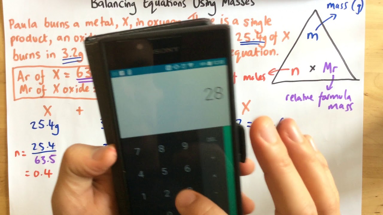 Balancing Equations Using Masses - p95 (Not in Foundation)