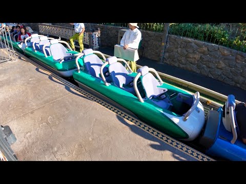 Front row point of view footage of Matterhorn Bobsleds