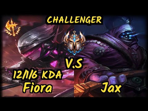 Lourlo (FIORA) vs JAX - 12/1/6 KDA TOP CHALLENGER GAMEPLAY - NA