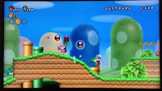 New Super Mario Bros. Wii World 1 gameplay with my little son