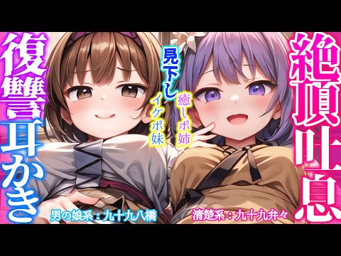【東方 ASMR】人間見下し九十九姉妹のイケボ&癒しボイス挟まれ囁き耳かきで屈服堕ち体験!【シチュボ・バイノーラル・入眠・ロスワ】