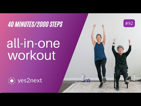 40 Minute All in One Workout | Cardio Walk, Strength Work, Balance, Stretching