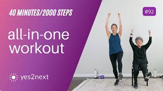 40 Minute All in One Workout | Cardio Walk, Strength Work, Balance, Stretching
