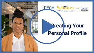 DECAL Scholars: How to create a profile