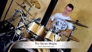 Video thumbnail for Sleishman Pro Series Natural Maple Rock Kit by Sleishman Drum Co