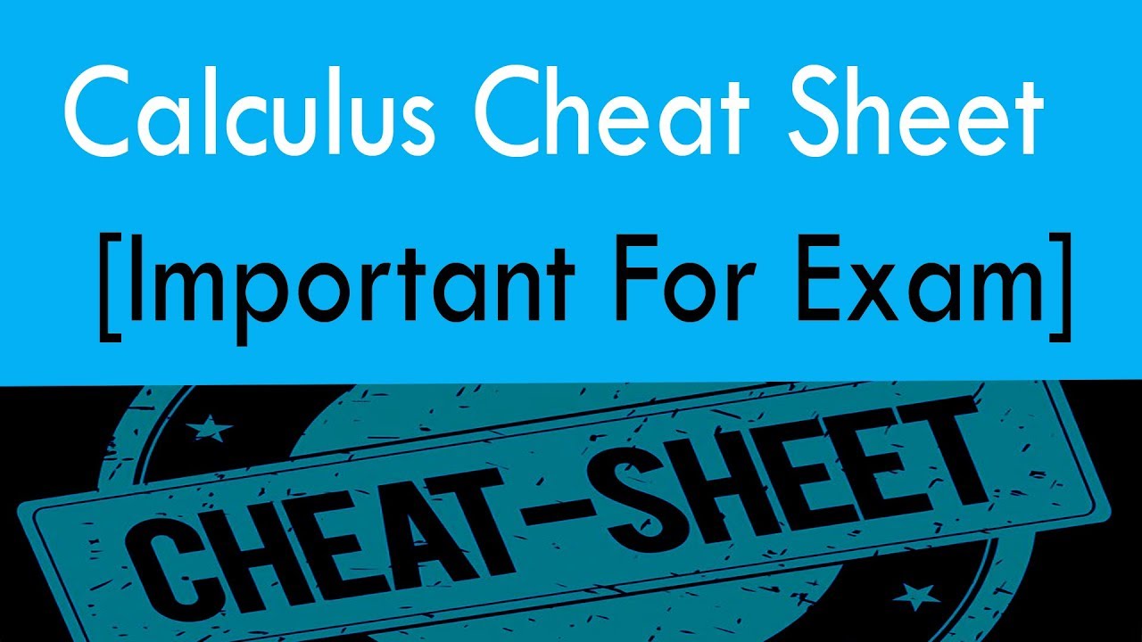 Calculus Cheat Sheet | OFW