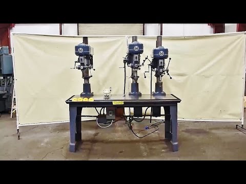 Walker turner 20 3/4 hp 3 spindle gang drill press model 111...