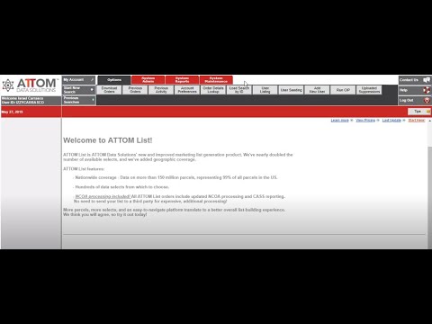 ATTOM List Tutorial