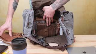 Дорожня сумка текстильна 20137 Vintage сіра