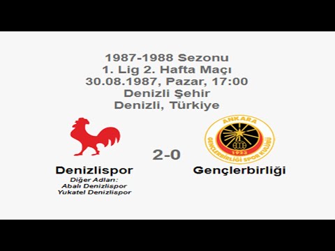 Denizlispor 2-0 Gençlerbirliği [HD] 30.08.1987 - 1987-1988 Turkish 1st League Matchday 2