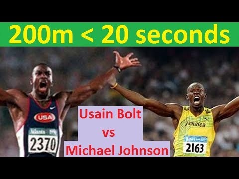 Usain Bolt vs Michael Johnson on 200m