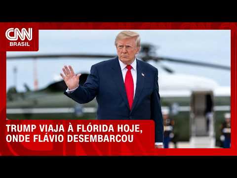 Donald Trump viaja à Flórida, onde Flávio Bolsonaro desembarcou | CNN NOVO DIA