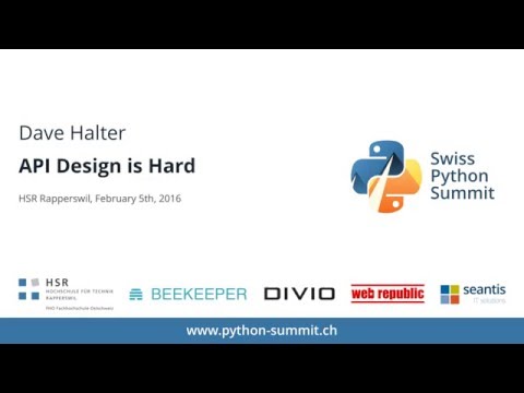 Dave Halter – API Design is Hard – SPS16