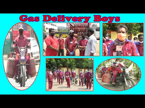 Gas Delivery Boy Service Their Part to Fight Against Corona in Visakhapatnam,Vizagvision...